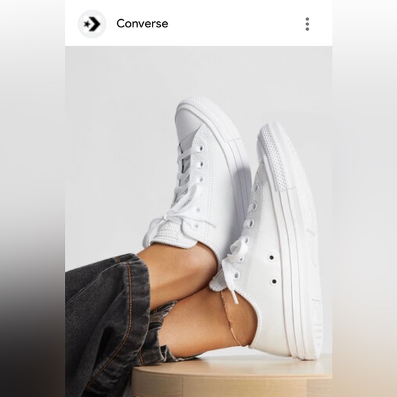 Converse Shoes - Converse leather white 4 mens 6 womens
